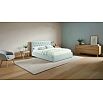 Кровать Verona с матрасом велюр мятный С П/М 1800x2000, ортопедическое основание, изголовье мягкое
