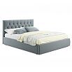Кровать Verona с матрасом велюр серый С П/М 1800x2000, ортопедическое основание, изголовье мягкое