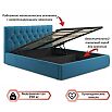 Кровать Verona с матрасом велюр синий С П/М 1800x2000, ортопедическое основание, изголовье мягкое