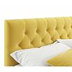 Кровать Verona с матрасом велюр жёлтый С П/М 1800x2000, ортопедическое основание, изголовье мягкое