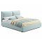 Кровать Vita велюр мята пастель без подъёмного механизма 1400x2000, изголовье мягкое