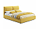 Кровать Vita велюр желтый С П/М 1400x2000, изголовье мягкое