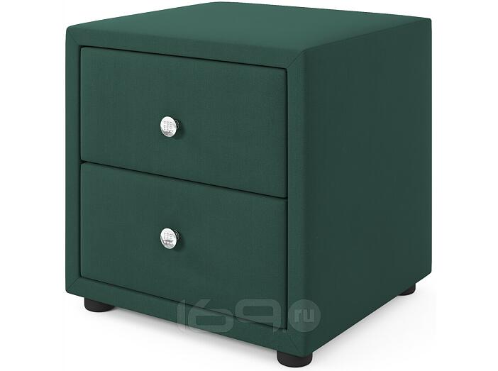 Мягкая прикроватная тумба Cubo изумруд