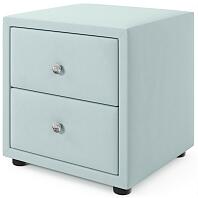 Мягкая прикроватная тумба Cubo мята пастель