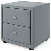 Мягкая прикроватная тумба Cubo серая