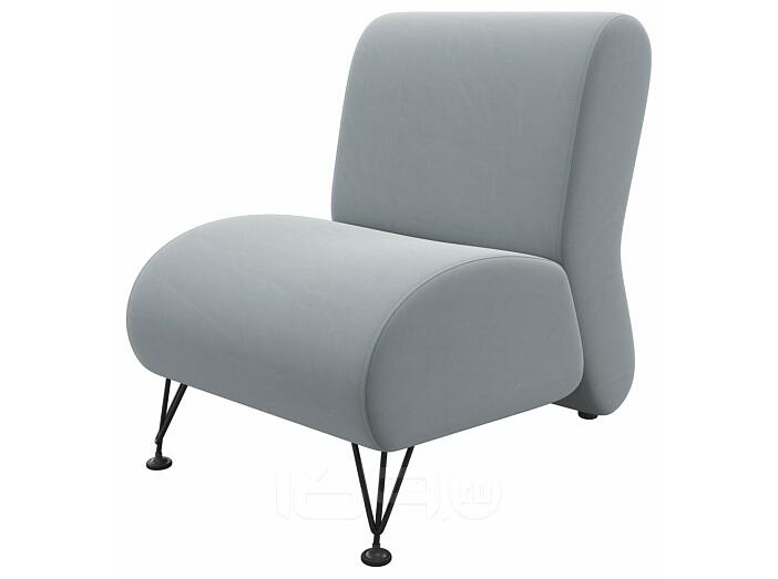 Мягкое дизайнерское кресло Pati серый