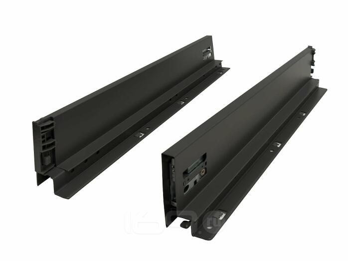 Направляющие с доводчиком для малого ящика POWER BOX Графитовый