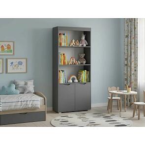 Неаполь Стеллаж с дверками (Графит, графит)