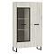 Шкаф 800x346x1398 Нэнси Дуб крафт белый ЛДСП, стекло