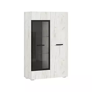 Нэнси NEW Шкаф-стекло (ЛДСП) (Дуб Крафт Белый)