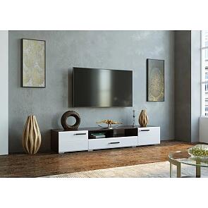 Нэнси New Тумба ТВ (2дв.+1ящ.) (Белый глянец, Венге)