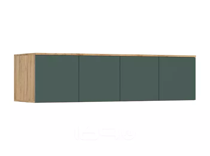 Норд Антресоль к шкафу (1600) (Изумрудный (КРОМКА ИЗУМРУД), Дуб Крафт (КРОМКА ДУБ КРАФТ))