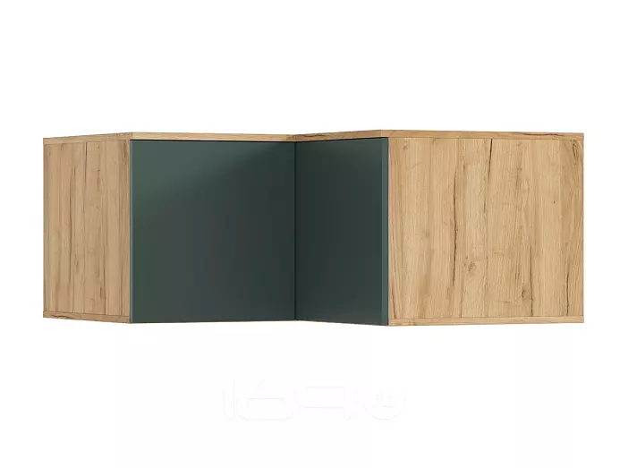 Норд Антресоль угловая (Изумрудный (КРОМКА ИЗУМРУД), Дуб Крафт (КРОМКА ДУБ КРАФТ))