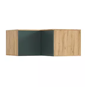 Норд Антресоль угловая (Изумрудный (КРОМКА ИЗУМРУД), Дуб Крафт (КРОМКА ДУБ КРАФТ))