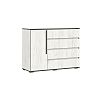 Норд Комод 1 дверь 4 ящика (1200) (Дуб Крафт Белый, Дуб Крафт Белый)