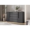 Норд Комод 2 двери 4 ящика (1600) (Графит, Графит)