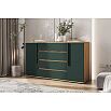 Норд Комод 2 двери 4 ящика (1600) (Изумрудный (КРОМКА ИЗУМРУД), Дуб Крафт (КРОМКА ДУБ КРАФТ))