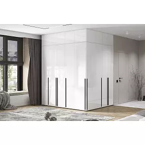 Норд Пенал угловой (Белый глянец, Белый)