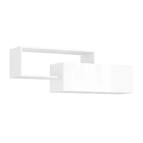 Норд Полка 2-х ярусная (Белый глянец, Белый)