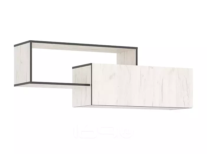 Норд Полка 2-х ярусная (Дуб Крафт Белый, Дуб Крафт Белый)