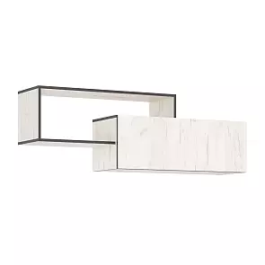 Норд Полка 2-х ярусная (Дуб Крафт Белый, Дуб Крафт Белый)