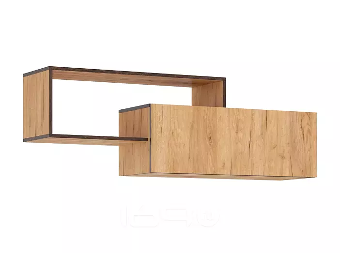 Норд Полка 2-х ярусная (Дуб Крафт, Дуб Крафт (КРОМКА ВЕНГЕ))