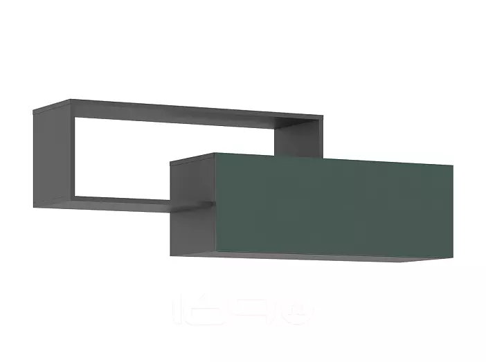 Норд Полка 2-х ярусная (Изумрудный (КРОМКА ГРАФИТ), Графит)