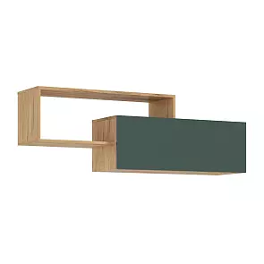 Норд Полка 2-х ярусная (Изумрудный (КРОМКА ИЗУМРУД), Дуб Крафт)
