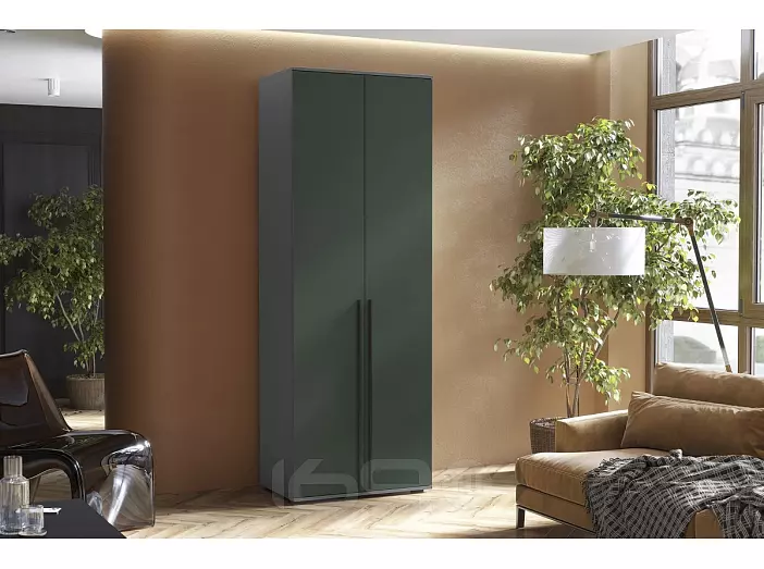 Норд Шкаф 2-х ств.(800) (Изумрудный (КРОМКА ГРАФИТ), Графит)