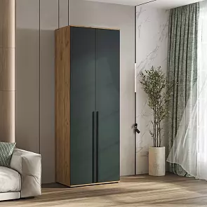 Норд Шкаф 2-х ств.(800) (Изумрудный (КРОМКА ИЗУМРУД), Дуб Крафт (КРОМКА ДУБ КРАФТ))