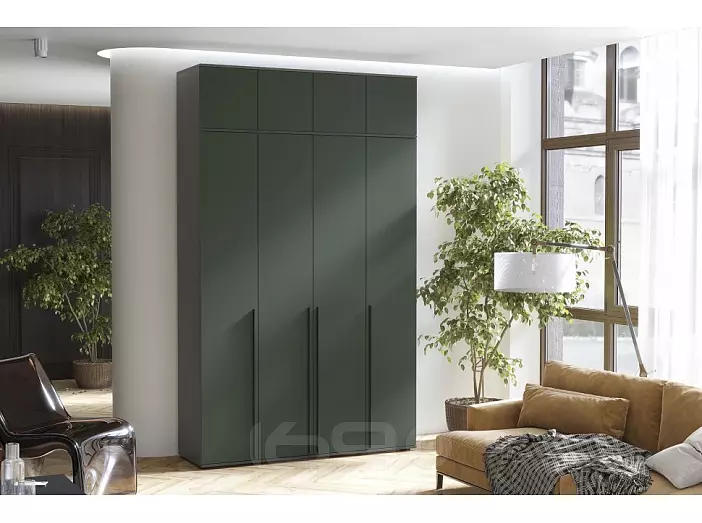 Шкаф 1600x510x2236 Норд Зелёный/графит ЛДСП