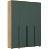Шкаф 1600x510x2236 Норд Зелёный/дуб крафт ЛДСП