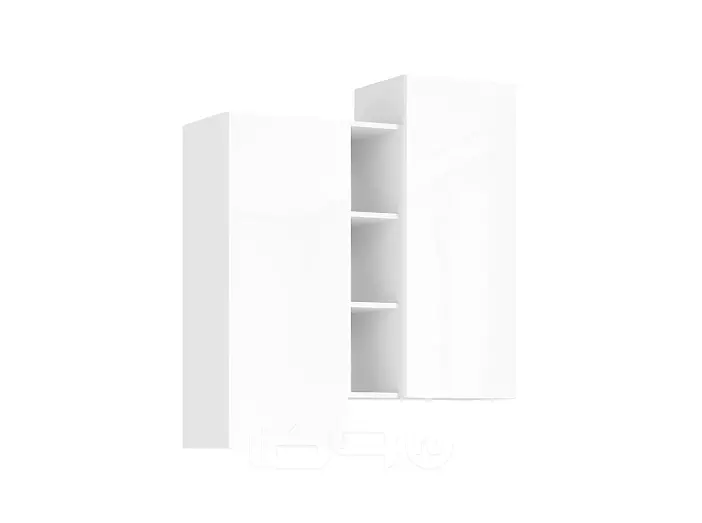Норд Шкаф подвесной комбинированный (Белый глянец, Белый)