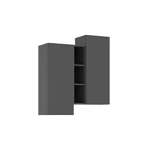 Норд Шкаф подвесной комбинированный (Графит, Графит)