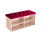 Обувница HD Сонома Красный 900*450*350