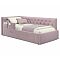 Кровать Afelia велюр лиловый без подъёмного механизма 900x2000, изголовье мягкое