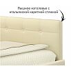 Кровать Bonna с матрасом велюр бежевый С П/М 900x2000, ортопедическое основание, изголовье мягкое