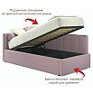 Кровать Bonna с матрасом велюр лиловый С П/М 900x2000, ортопедическое основание, изголовье мягкое
