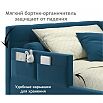 Кровать Bonna с матрасом велюр синий С П/М 900x2000, ортопедическое основание, изголовье мягкое