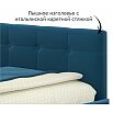 Кровать Bonna с матрасом велюр синий С П/М 900x2000, ортопедическое основание, изголовье мягкое