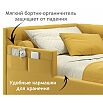 Кровать Bonna с матрасом велюр желтый С П/М 900x2000, ортопедическое основание, изголовье мягкое