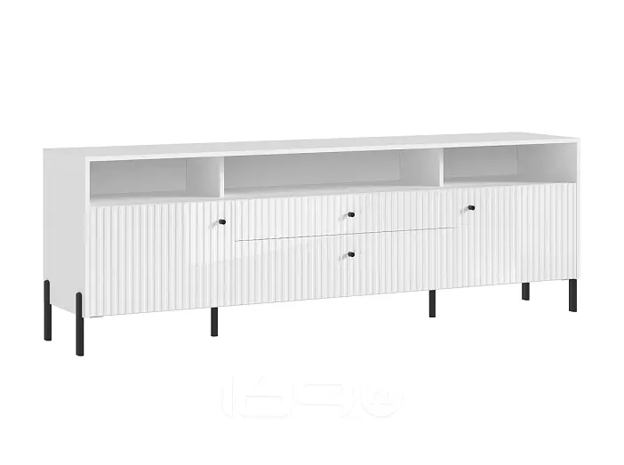 Оливия Тумба ТВ (Белый Глянец, Белый)