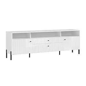 Оливия Тумба ТВ (Белый Глянец, Белый)