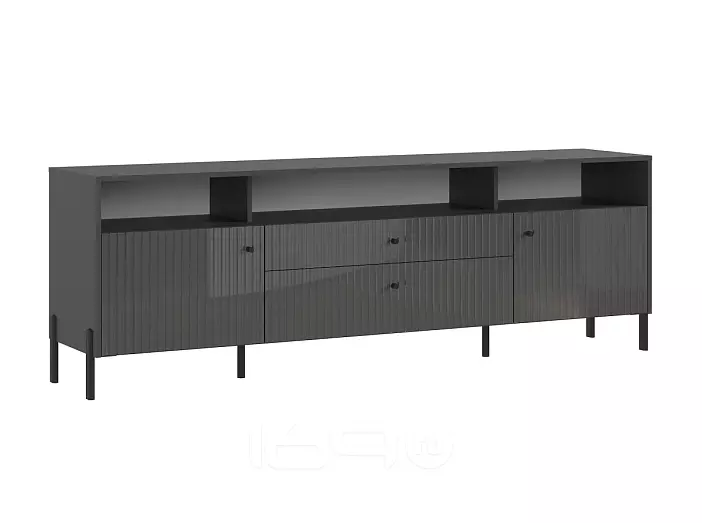 Оливия Тумба ТВ (Графит Глянец, Графит)