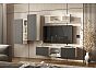 Оскар Шкаф подвесной комбинированный (Графит Софт NEW, Дуб Крафт Белый)