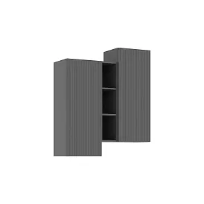 Шкаф 1000x350x1156 Оскар Графит МДФ