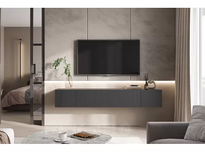 Оскар Тумба ТВ (Графит Софт NEW, Графит)