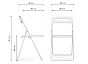 Пластиковый стул Fold складной white 430*460*810