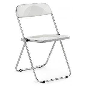 Пластиковый стул Fold складной white/chrome 430*460*810