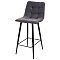 Полубарный стул CHILLI-QB серый #27, велюр / черный каркас (H=66cm) М-City